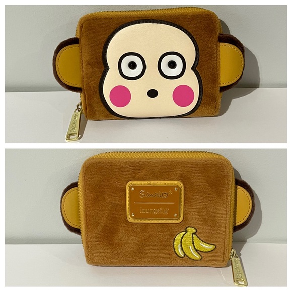 Loungefly ✖️Sanrio 🙈 Monkichi Monkey Banana Wallet Card Change Purse Organizer - Picture 1 of 16